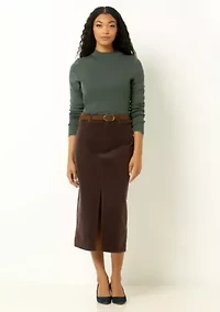 Corduroy Midi Skirt