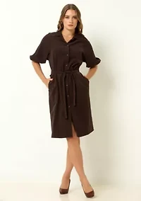Corduroy Midi Shirtdress