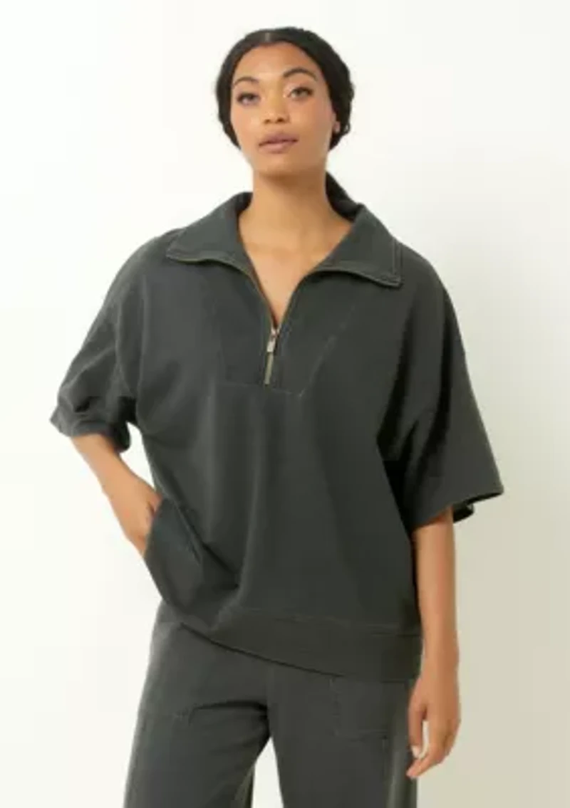 Oversized Half Zip Sweatshirt