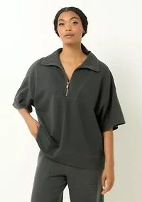 Oversized Half Zip Sweatshirt