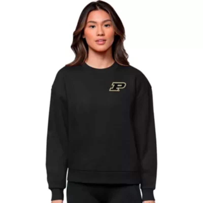 NCAA Purdue Boilermakers Logo Victory Crewneck Pullover Sweatshirt