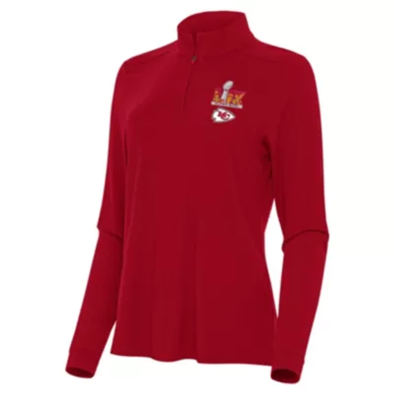 Antigua NFL Kansas City Chiefs SB LIX 2025 Women's Intent 1/4 Zip Pullover