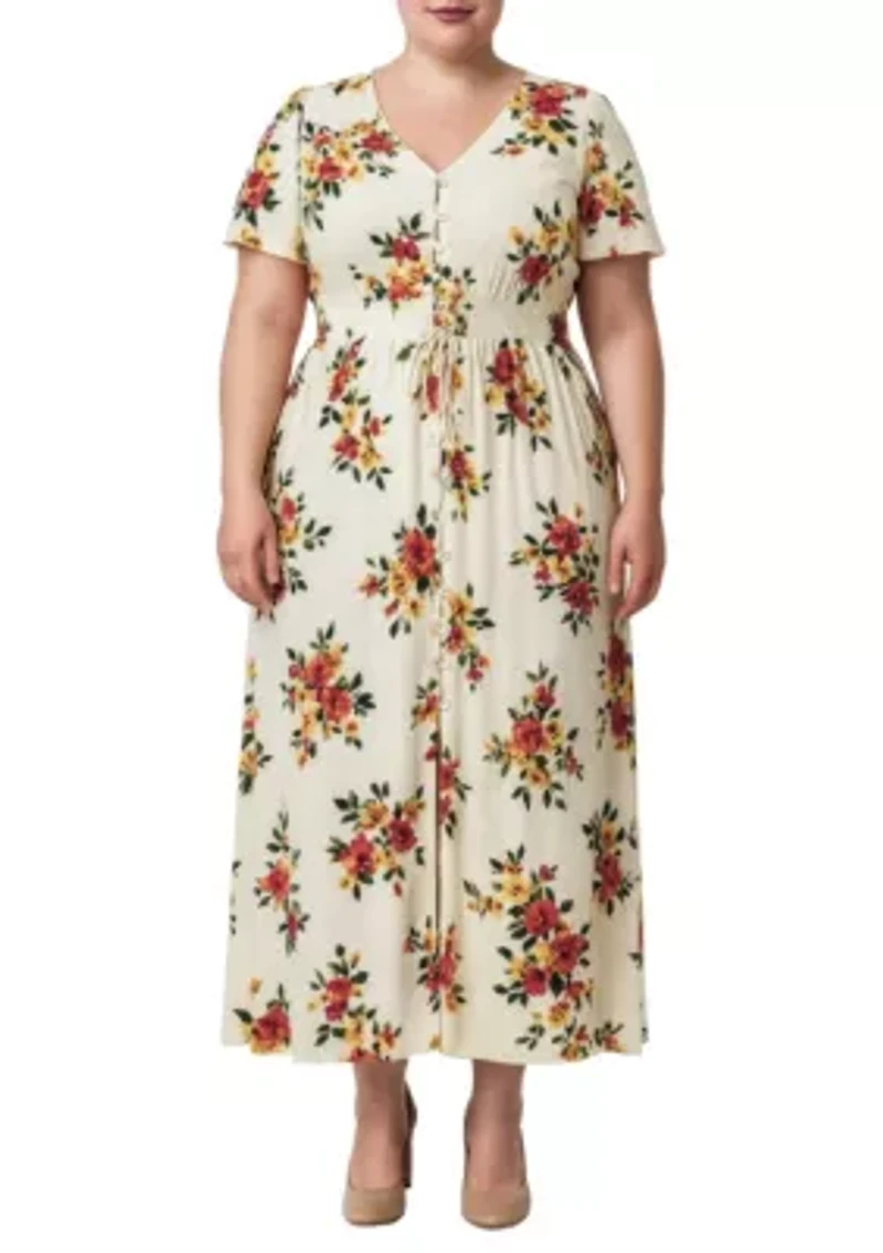 Button Front Maxi Dress