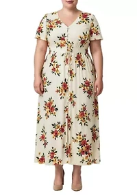 Button Front Maxi Dress