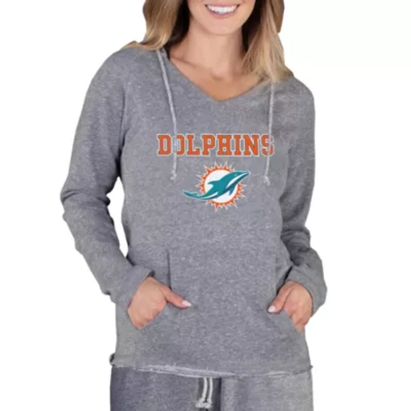 NFL Mainstream Miami Dolphins Ladies' LS Hooded Top