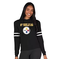 NFL Marathon Ladies Pittsburgh Steelers Knit L/S Hoodie