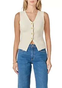 GOLD BUTTON KNIT VEST