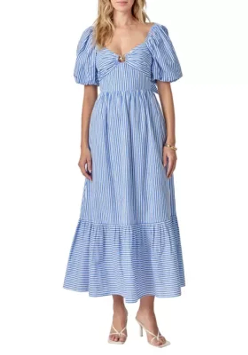 STARFISH STRIPED MIDI DRESS