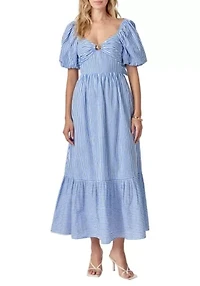 STARFISH STRIPED MIDI DRESS