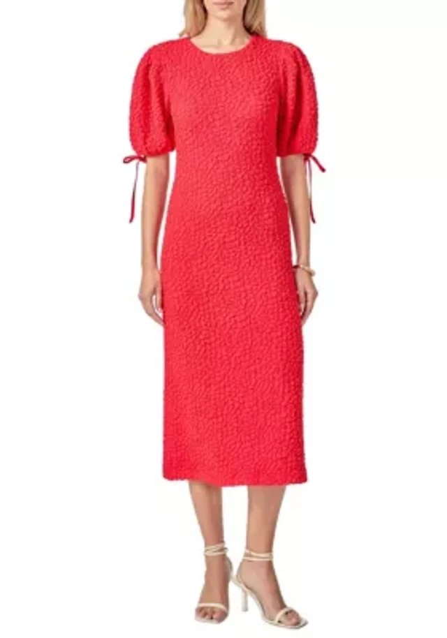 madewell lucie puff sleeve midi dress Madewell Lucie Puff Sleeve Midi Dress