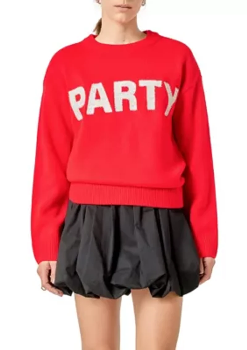 Glitter Lettering Sweater