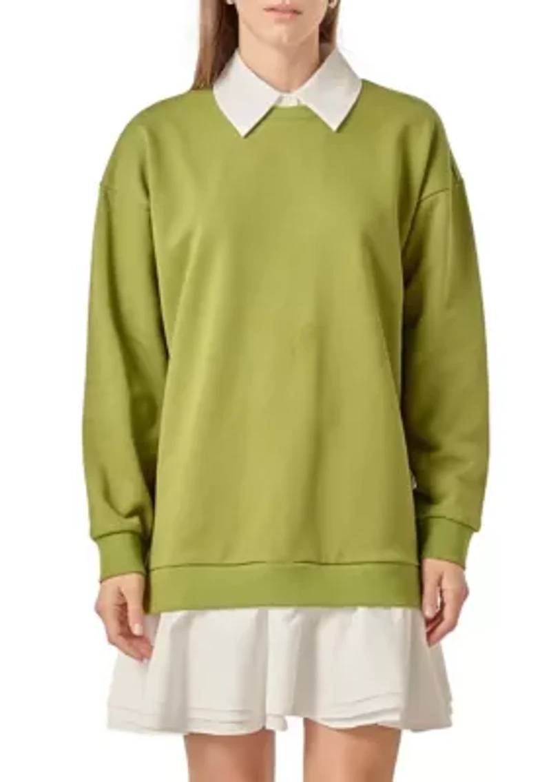 MIXED MEDIA MINI DRESS