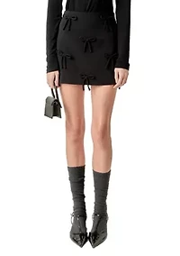 BOW DETAILED MINI SKIRT