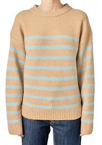 STRIPED CREW NECK SWEATER