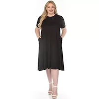 Plus Crew Neck T-Shirt Dress