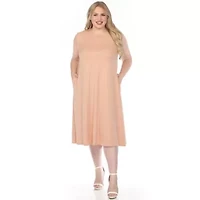 Plus Crew Neck T-Shirt Dress