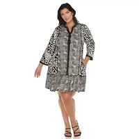 Plus Leopard Print Shift Dress