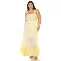 Plus Smocked Ruffle Maxi Dress