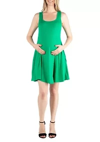A Line Slim Fit and Flare Maternity Dress