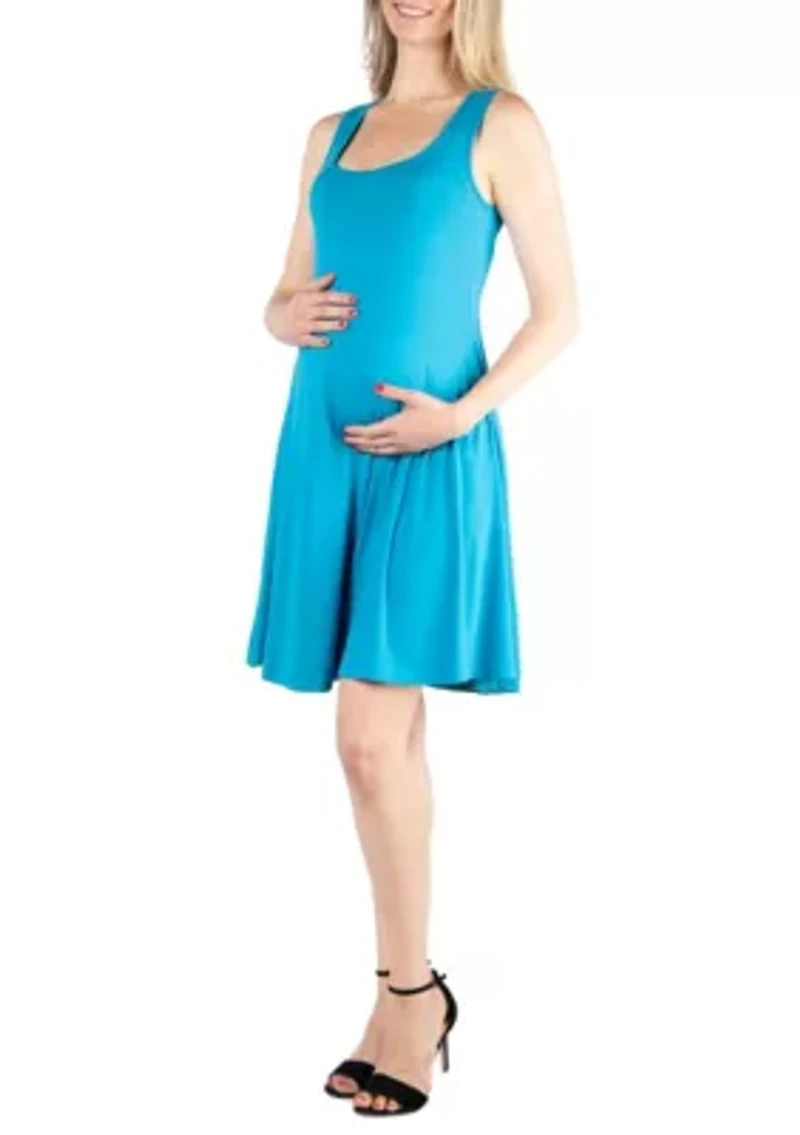 A Line Slim Fit and Flare Maternity Dress