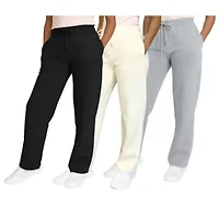 Heavyweight Wide Leg Loose Fit Fleece Sweatpants-3 Pack