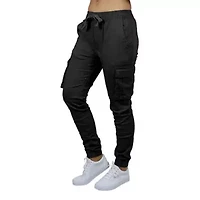 Galaxy By Harvic Women's Loose  Fit Cotton Flex Stretch Cargo Jogger Pants