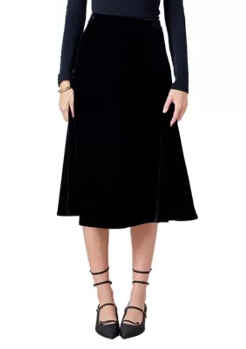 Velvet Circle Midi Skirt