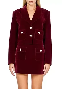 Cropped Collared Blazer