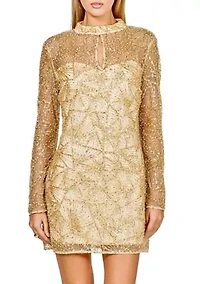 Sequins Beading Mesh Dress