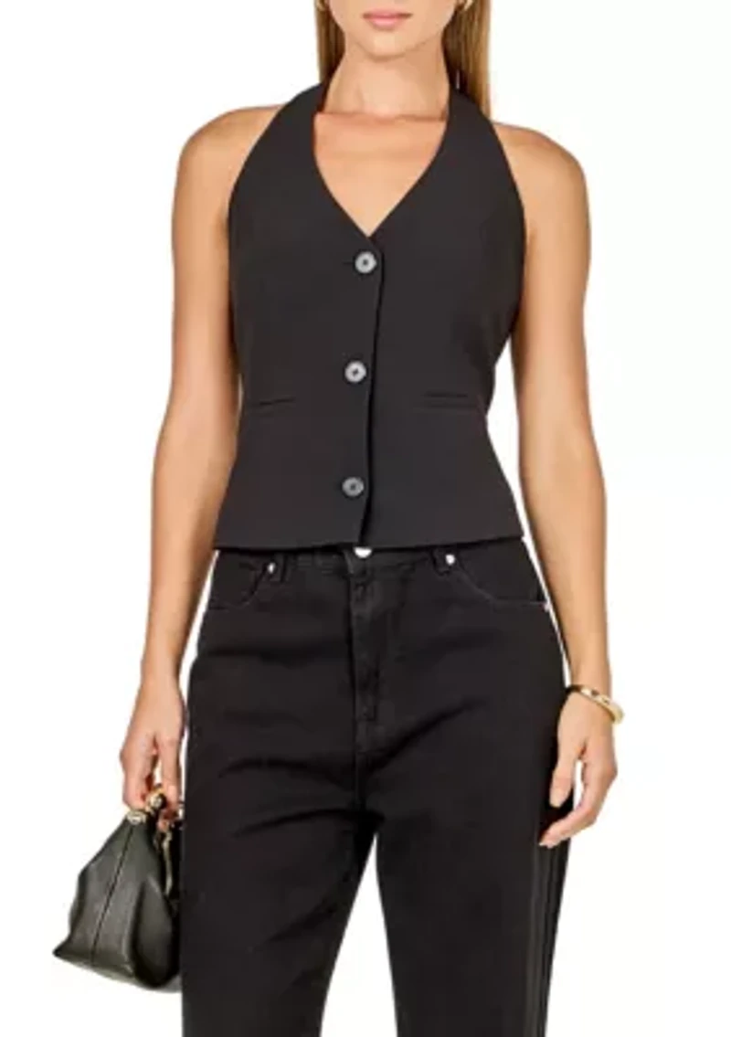 Halter Neck Open Back A-Line Vest