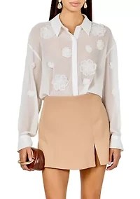 Floral Detail Shirt Blouse