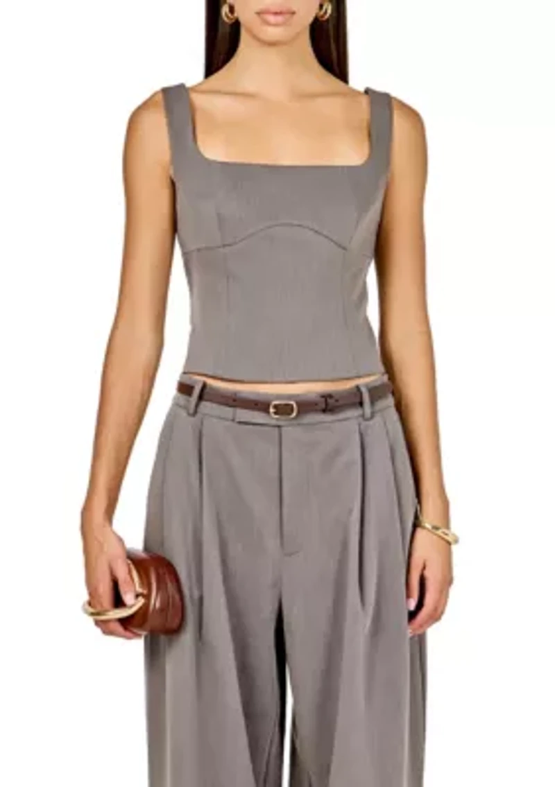 Back Bow Sleeveless Fitted Top