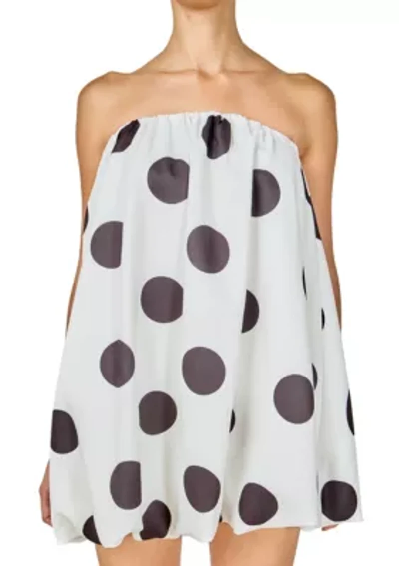 Polka Dot Bubble Mini Dress