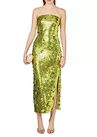 Sequins Applique Midi Dress