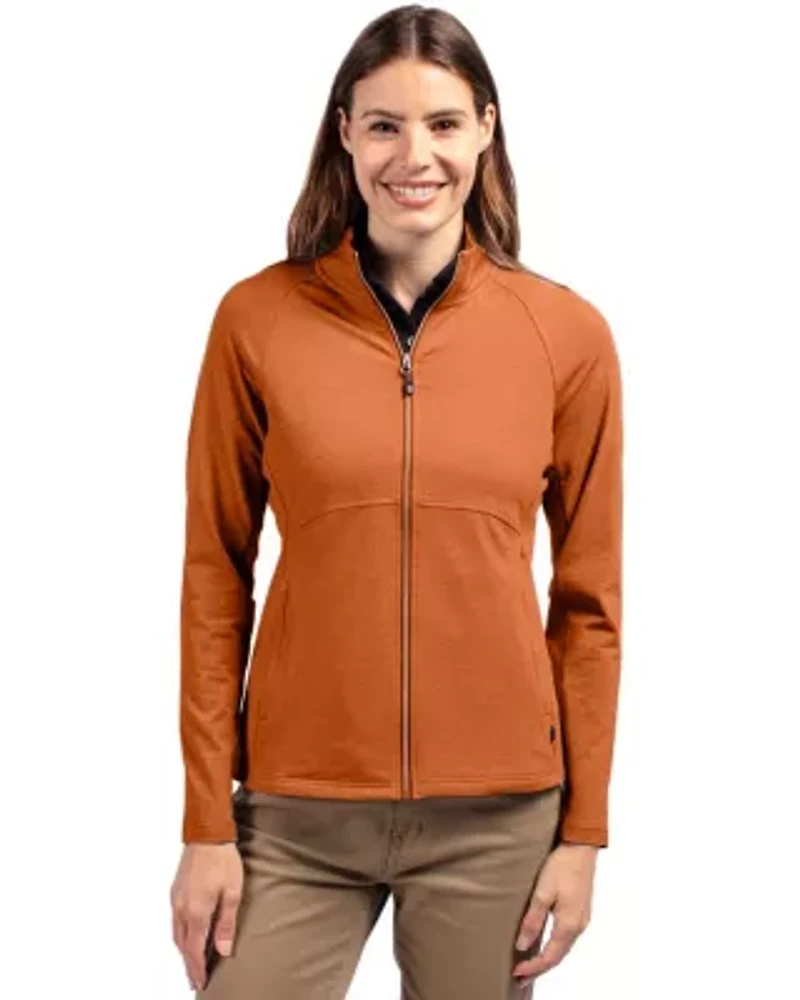 Cutter & Buck Adapt Eco Knit Heather Recycled Womens Full Zip