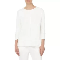 Serenity Knit 3/4 Dolman Sleeve Tunic with Seam Detail