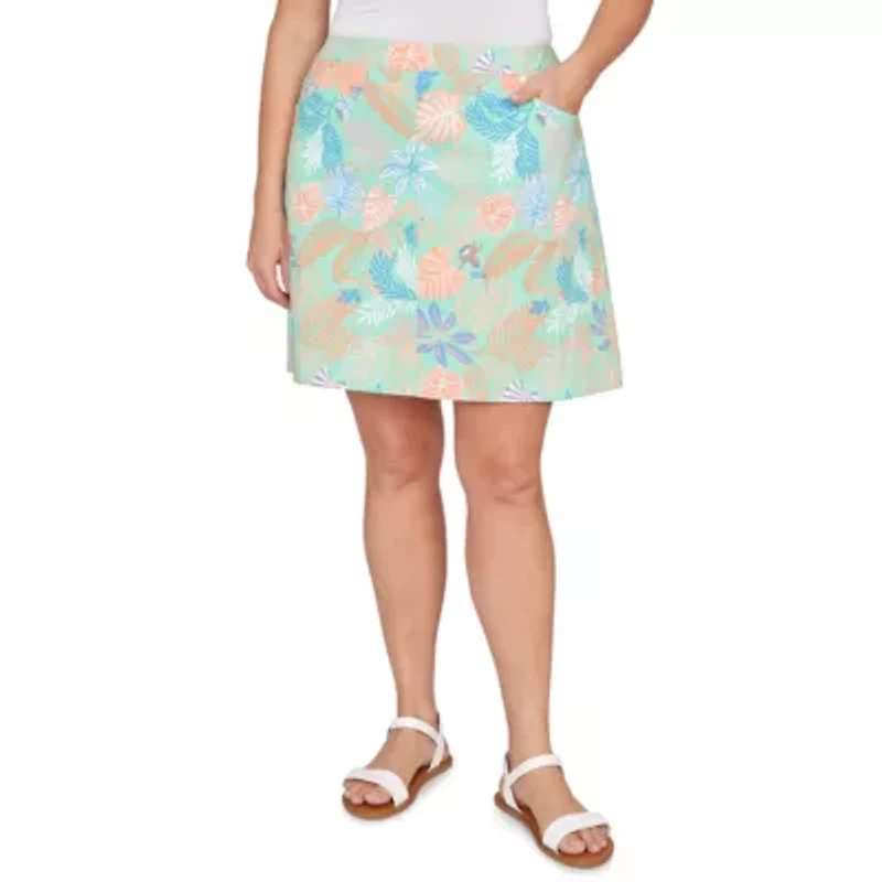 PRINTED TECH STRETCH PULL ON SKORT
