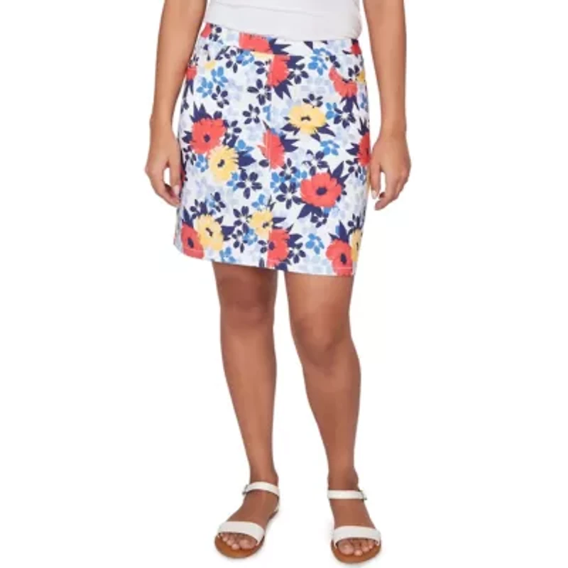 PRINTED TECH STRETCH PULL ON SKORT