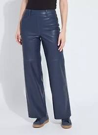 Cortina Hi Waist Wide Leg Vegan Leather