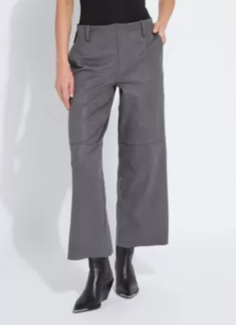 Amina Patent Foil Vegan Suede Pant