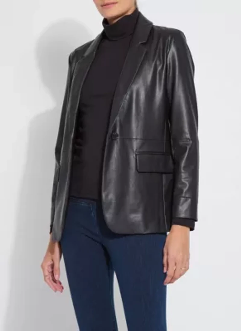 Versatile Vegan Leather Blazer