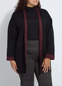 Nicolette Double Face Knit Cardigan Curvy