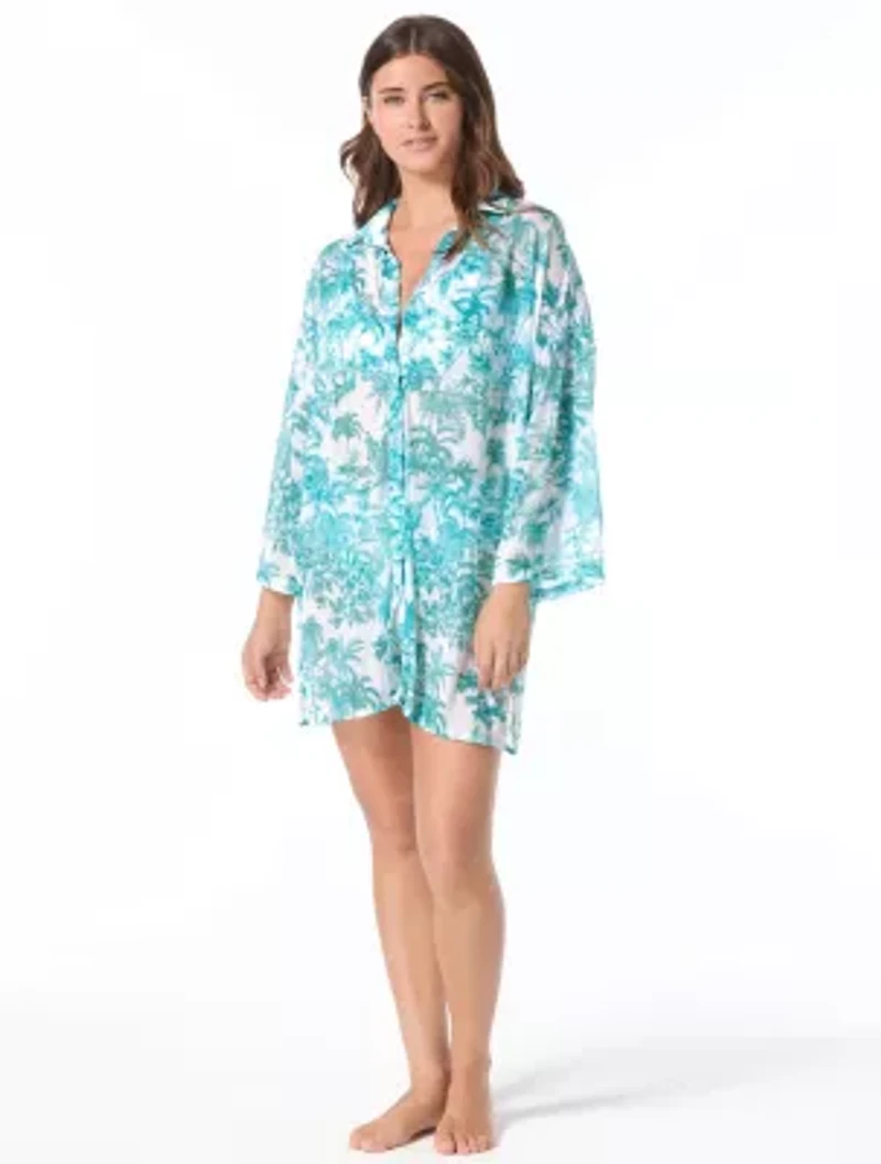 Coco Reef Divinity Button Up Cover Shirt