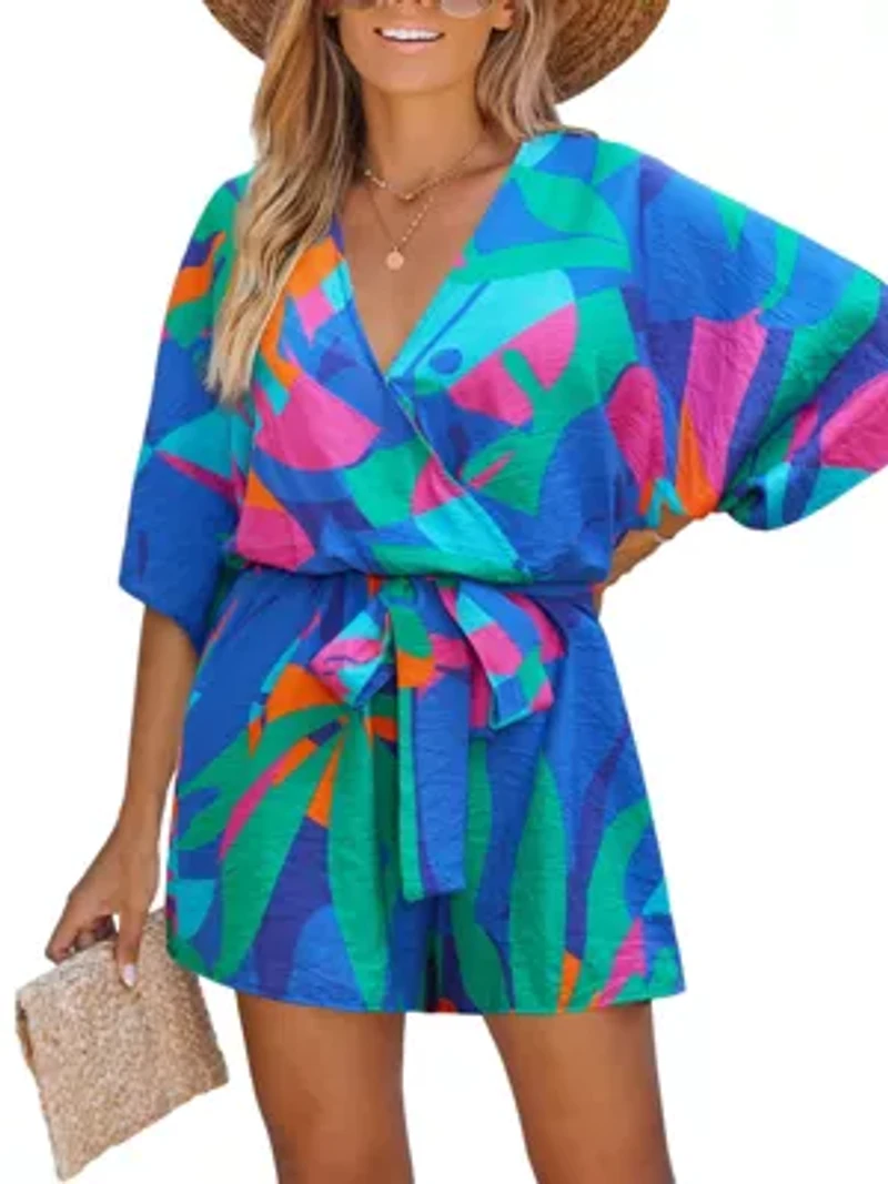 Women's Vibrant Abstract Print Romper