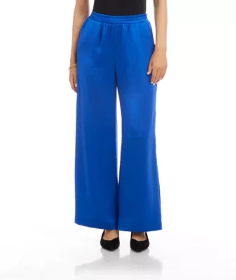 Satin Wide-Leg Pants