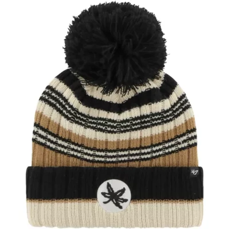 NCAA Ohio State Buckeyes Barista Cuffed Knit Hat with Pom