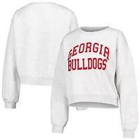NCAA Georgia Bulldogs Core Chenille Cropped Pullover Sweatshirt