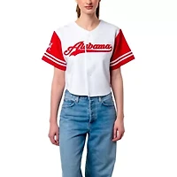 Alabama Crimson Tide NCAA Baseball Jersey Cropped T-Shirt