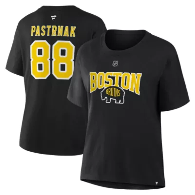 NHL Fanatics David Pastrnak 2026 Stadium Series Authentic Stack Name & Number T-Shirt