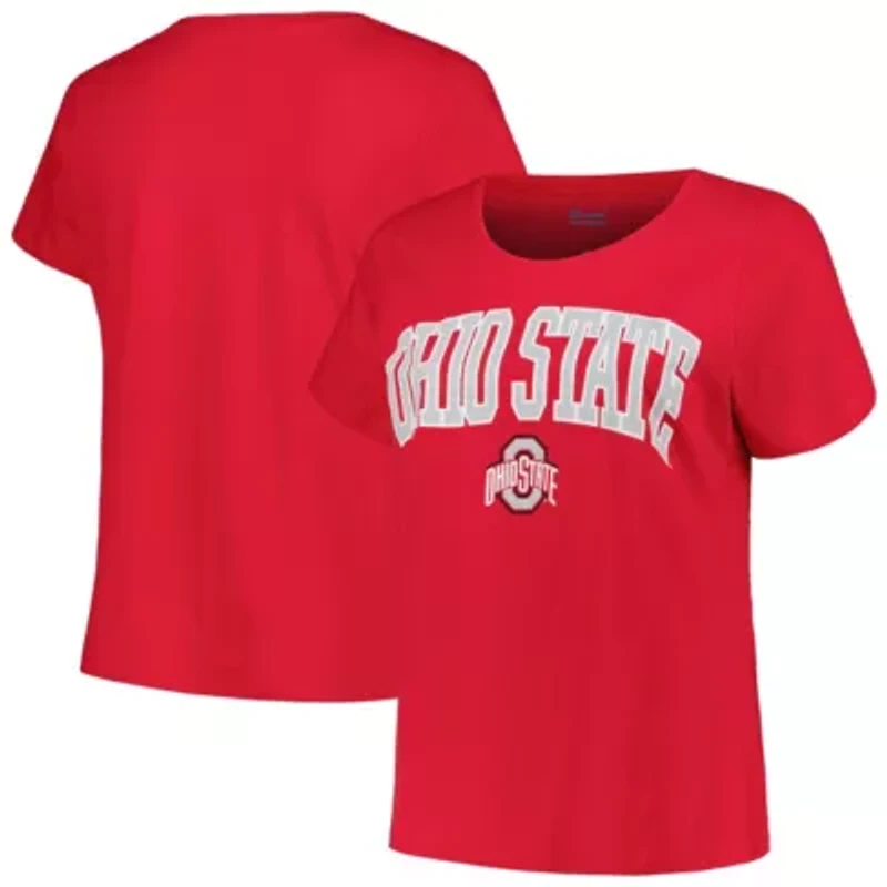NCAA Ohio State Buckeyes Plus Arch Over Logo Scoop Neck T-Shirt